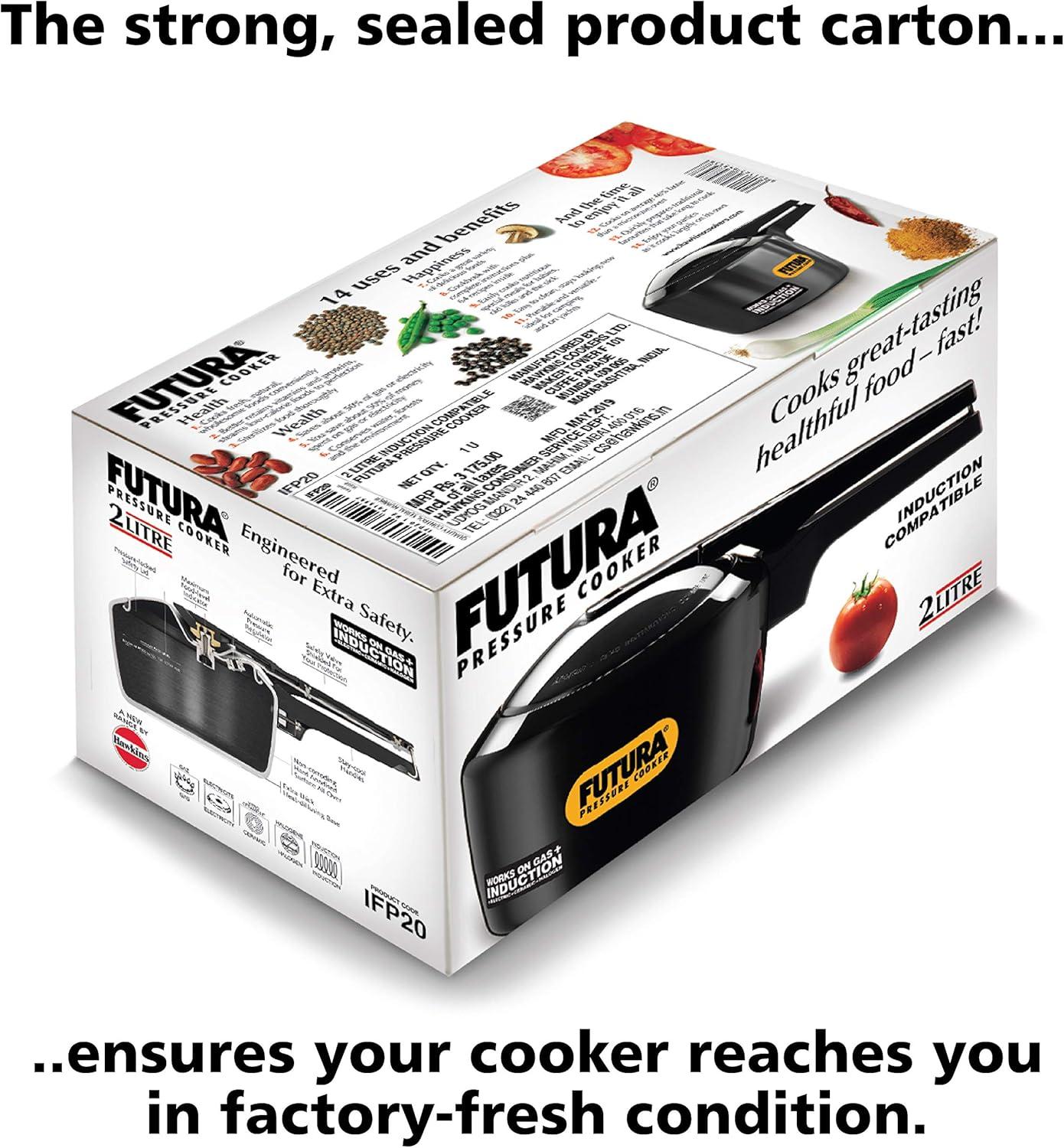 image:imageFUTURA PRESSURE COOKER 2 Liter GRAY21 Quarts