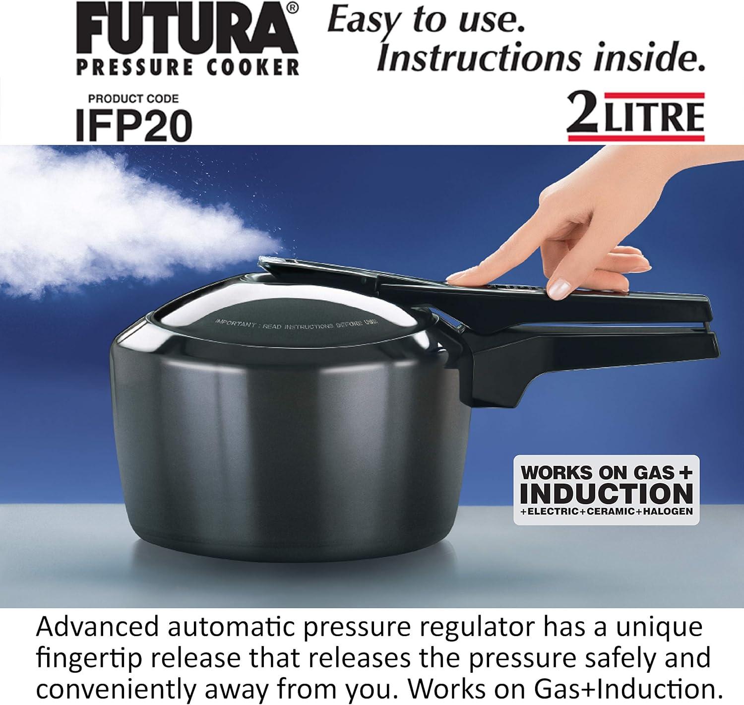 image:imageFUTURA PRESSURE COOKER 2 Liter GRAY21 Quarts