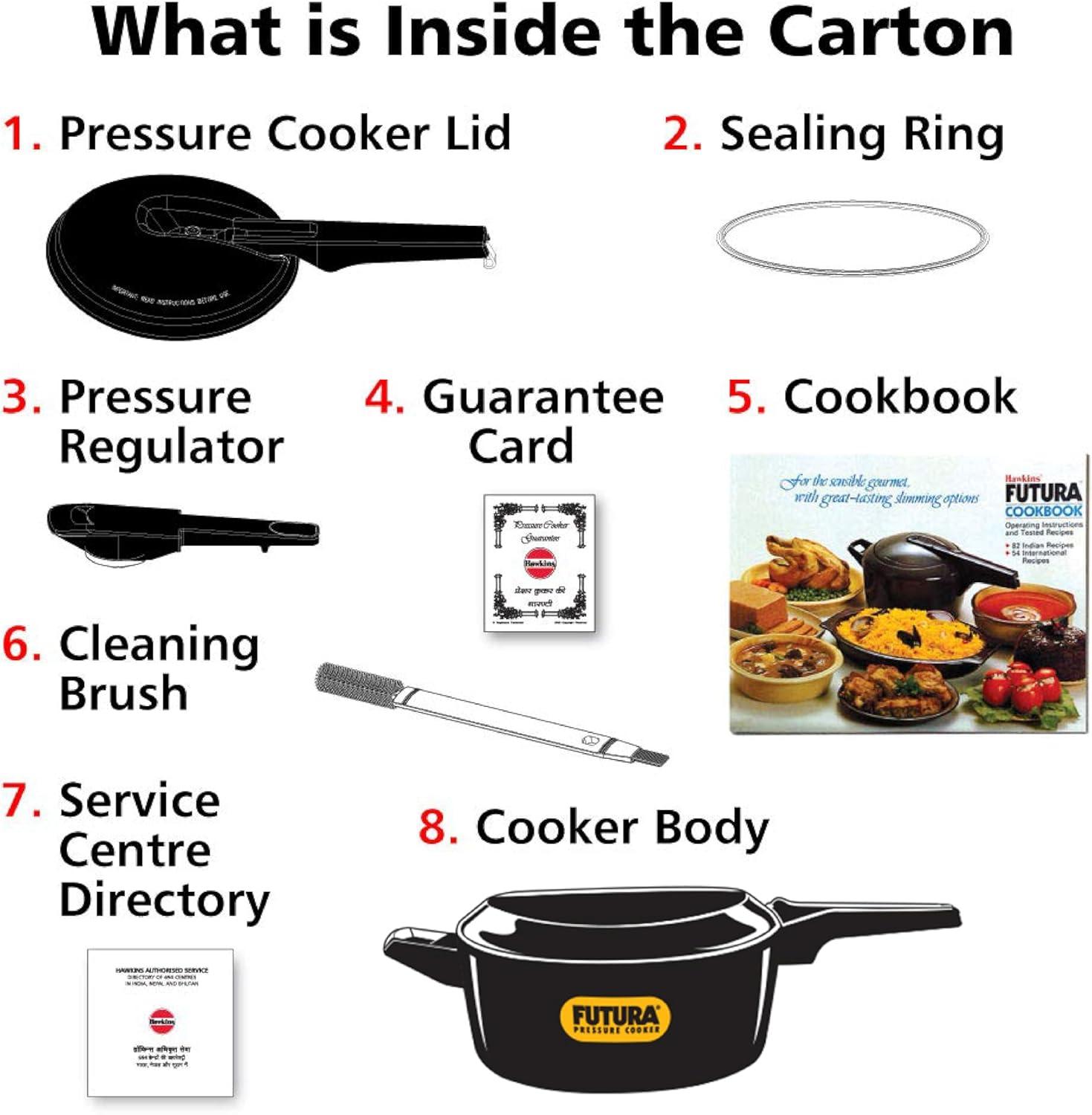 image:imageFUTURA PRESSURE COOKER 2 Liter GRAY42 Quarts