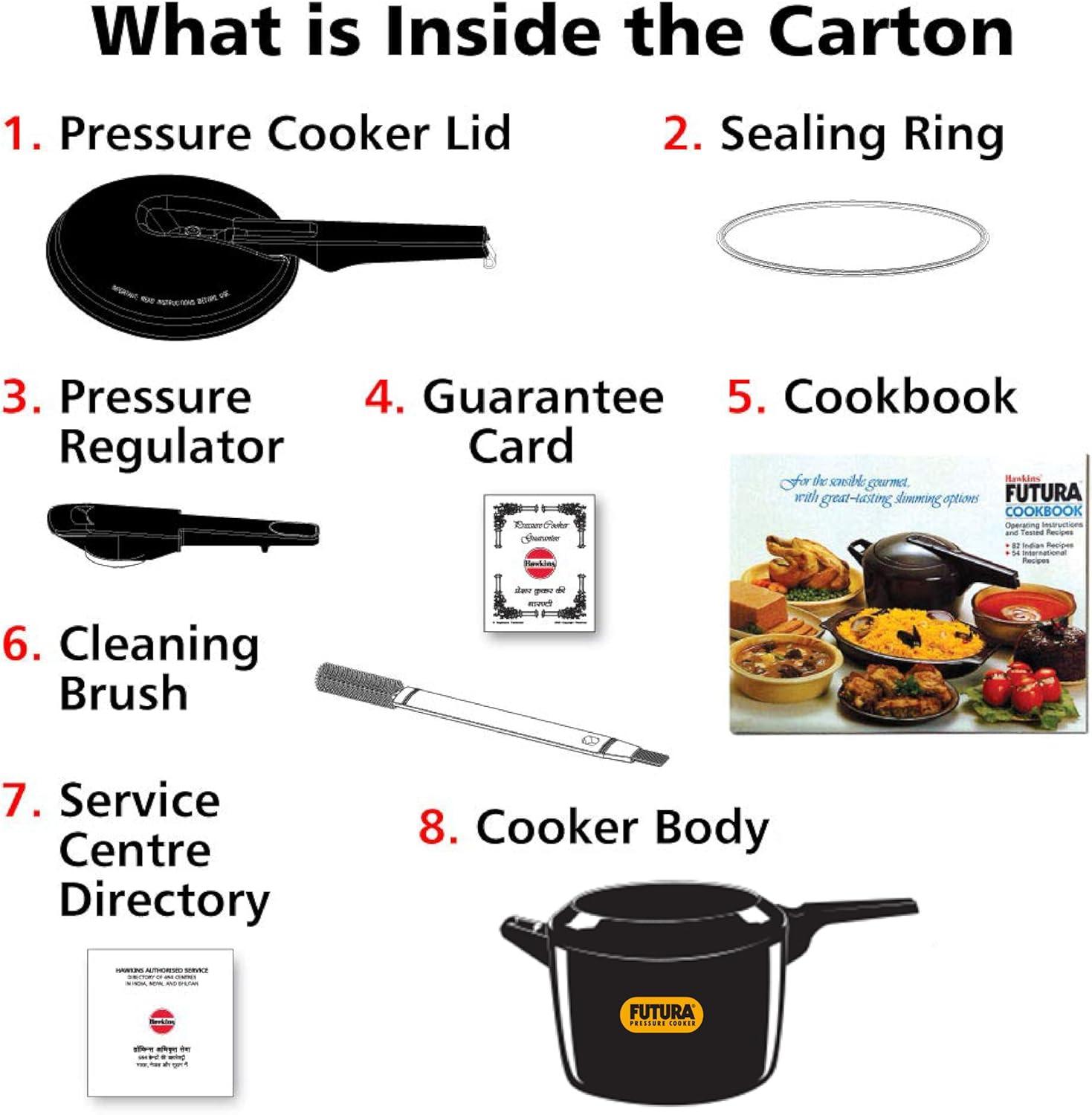 image:imageFUTURA PRESSURE COOKER 2 Liter GRAY63 Quarts