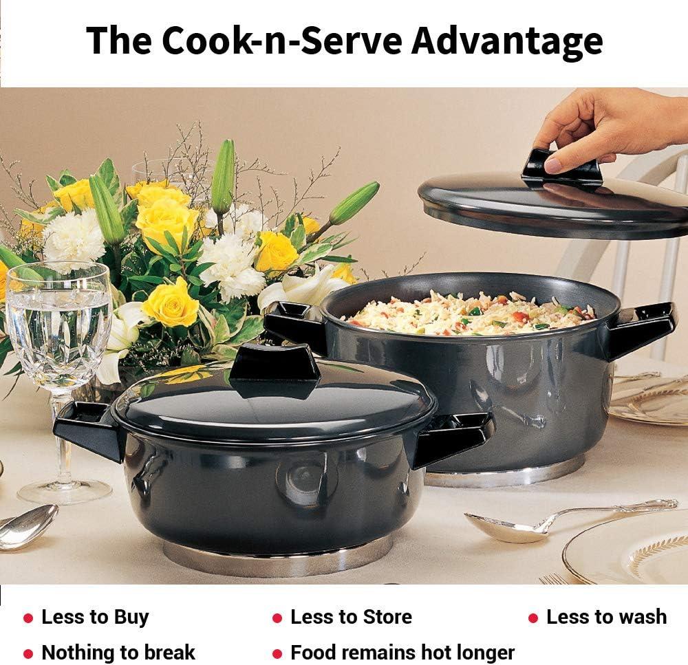 image:imageFutura Induction Hard Anodised Cook and Serve StewpotBowl with Induction Base and Lid 3 L Small Black
