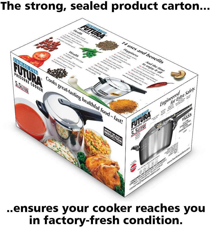 image:imageFutura Stainless Steel 4L Pressure Cooker Induction Compatible58 Quarts