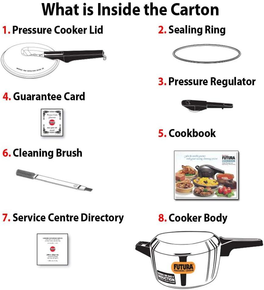 image:imageFutura Stainless Steel 4L Pressure Cooker Induction Compatible58 Quarts