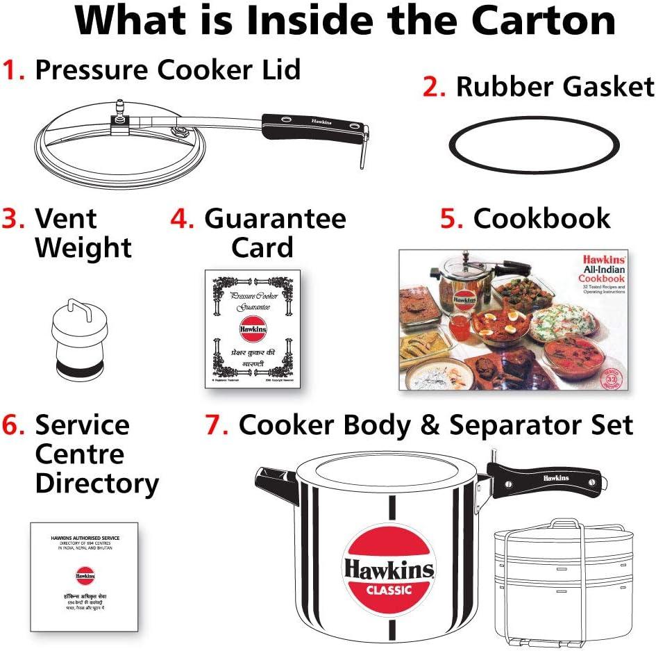 image:imageHAWKINS CL51 Pressure Cooker 5 L WITH SEPERATOR Silver106 Quarts