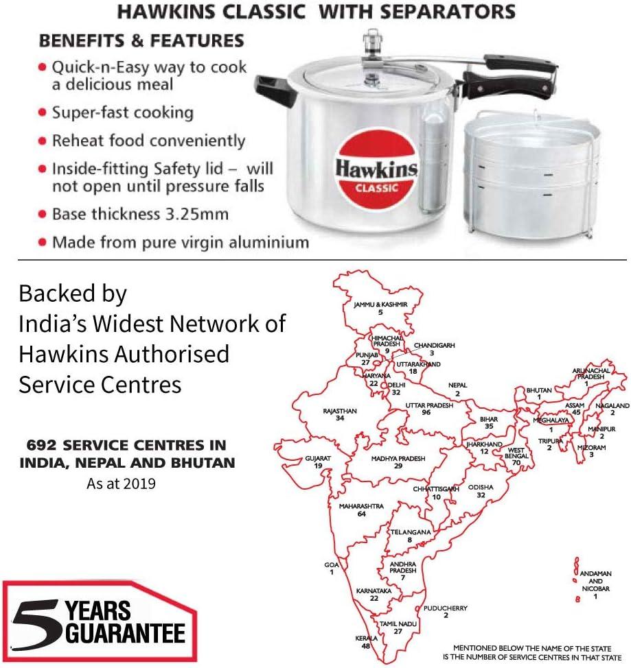 image:imageHAWKINS CL51 Pressure Cooker 5 L WITH SEPERATOR Silver106 Quarts