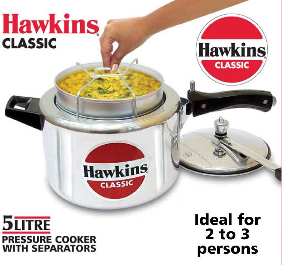 image:imageHAWKINS CL51 Pressure Cooker 5 L WITH SEPERATOR Silver53 Quarts