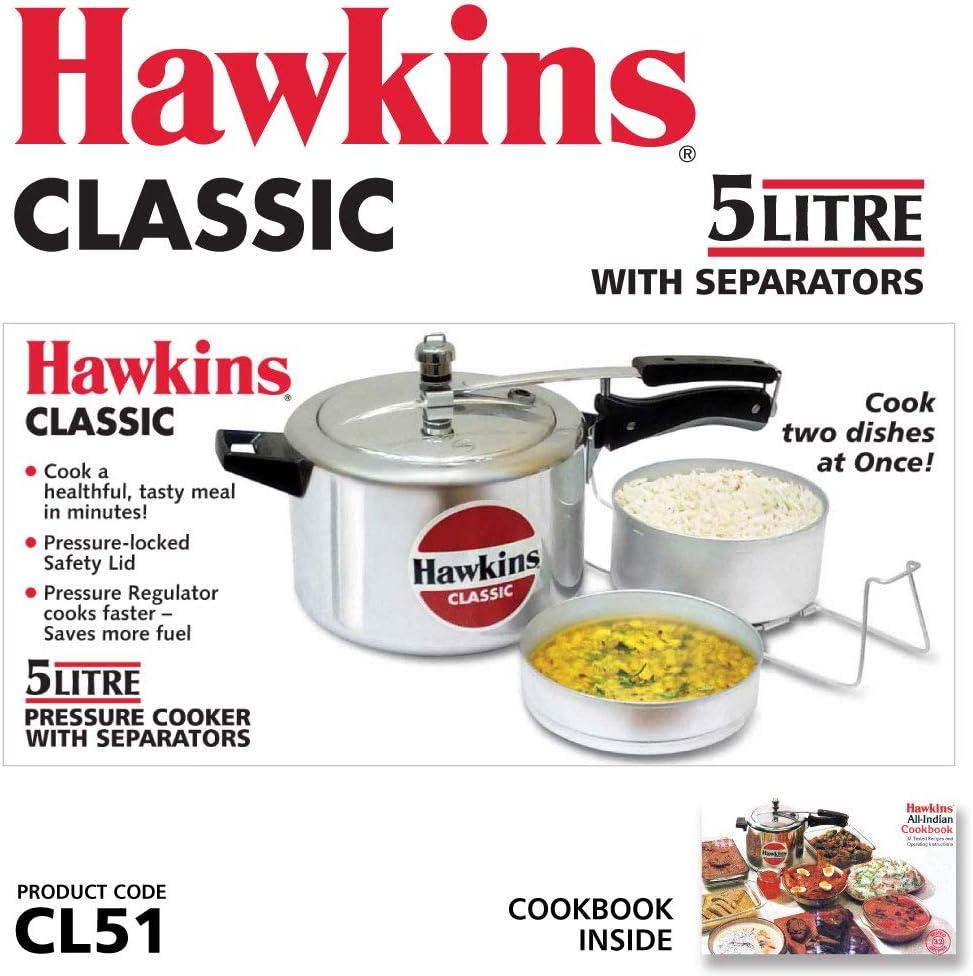 image:imageHAWKINS CL51 Pressure Cooker 5 L WITH SEPERATOR Silver53 Quarts