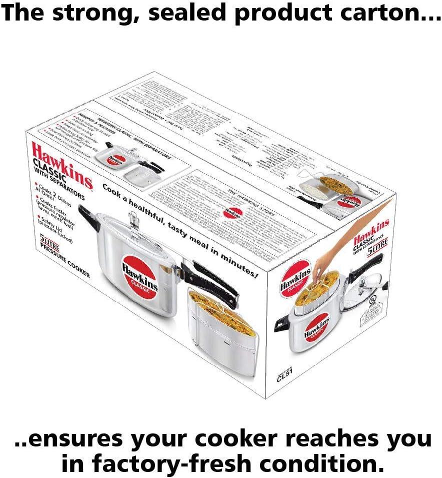 image:imageHAWKINS CL51 Pressure Cooker 5 L WITH SEPERATOR Silver53 Quarts