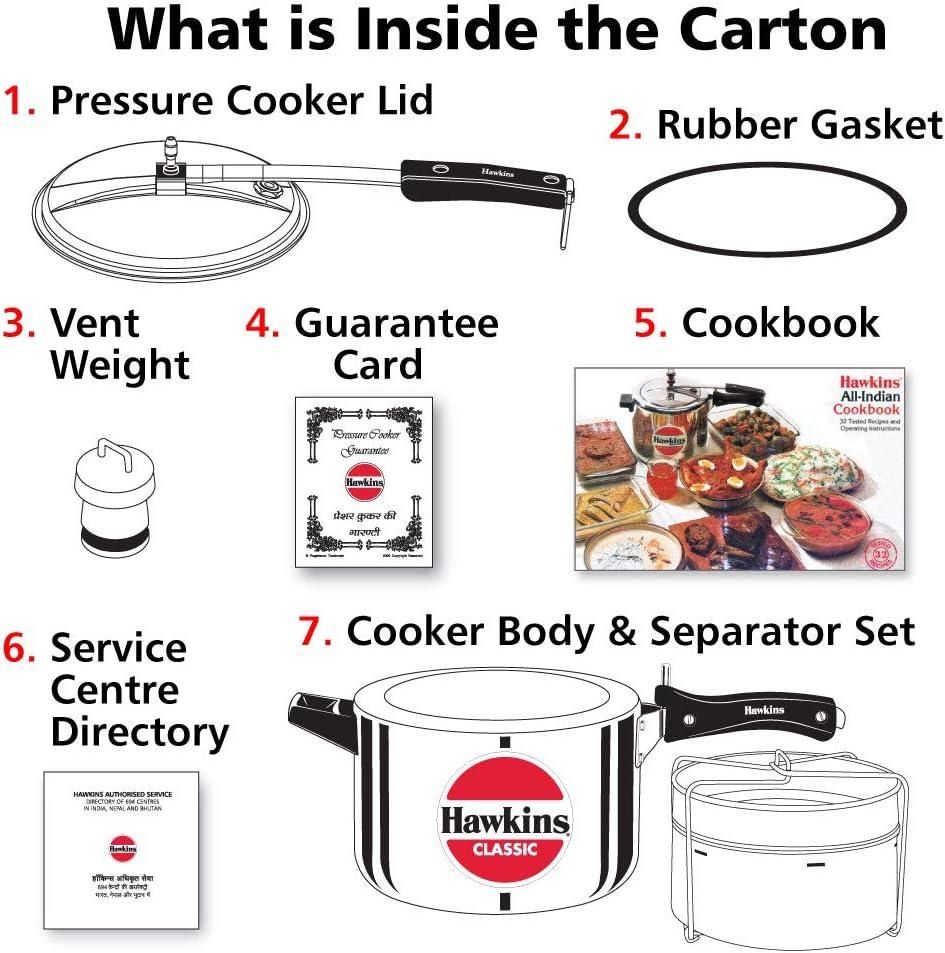 image:imageHAWKINS CL51 Pressure Cooker 5 L WITH SEPERATOR Silver53 Quarts