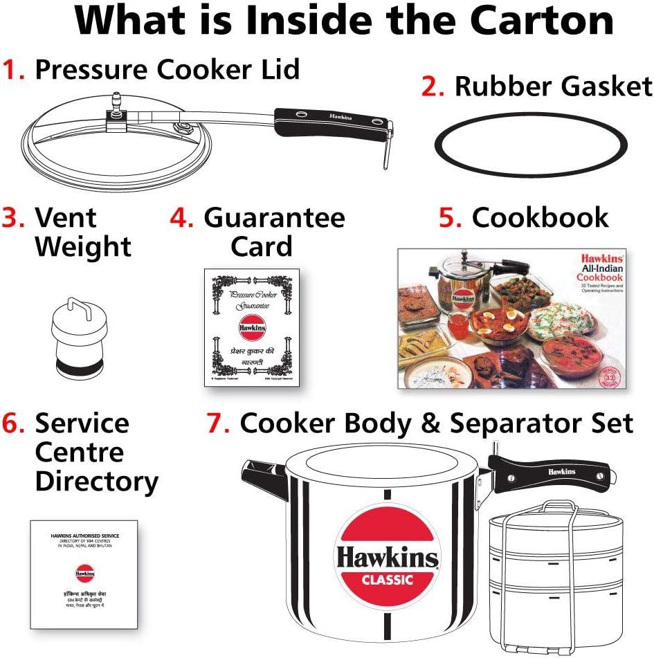 image:imageHAWKINS CL51 Pressure Cooker 5 L WITH SEPERATOR Silver69 Quarts