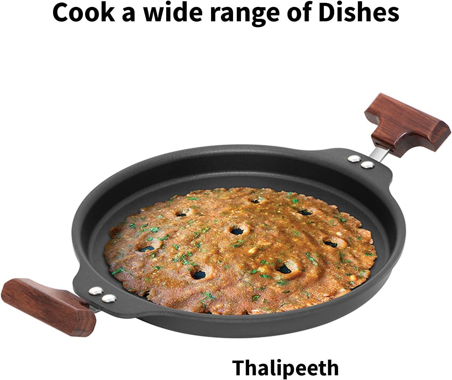 image:imageHAWKINS Futura 24 cm Uttapam Pan Pancake Tava Non Stick Uttapa Tawa Pancake Pan Snack Maker Black NUP24G