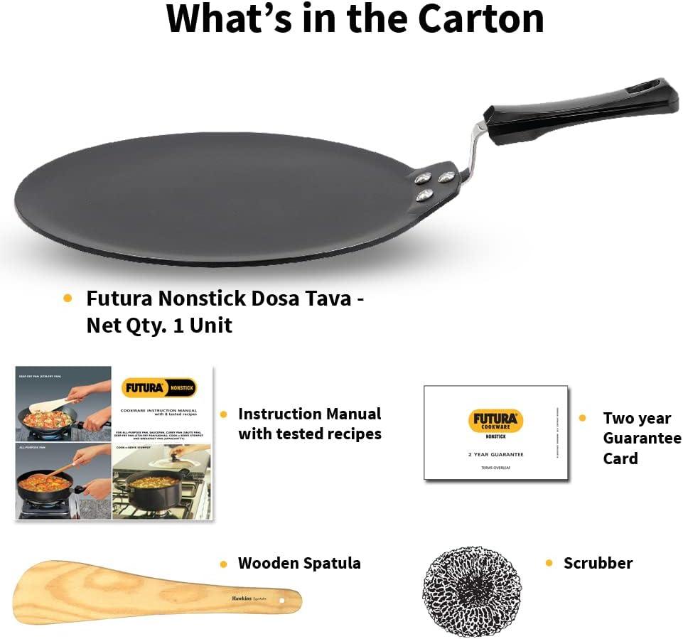 image:imageHAWKINS Futura 28 cm Dosa Tava Non Stick Dosa Tawa Induction Dosa Tawa Black INDT28