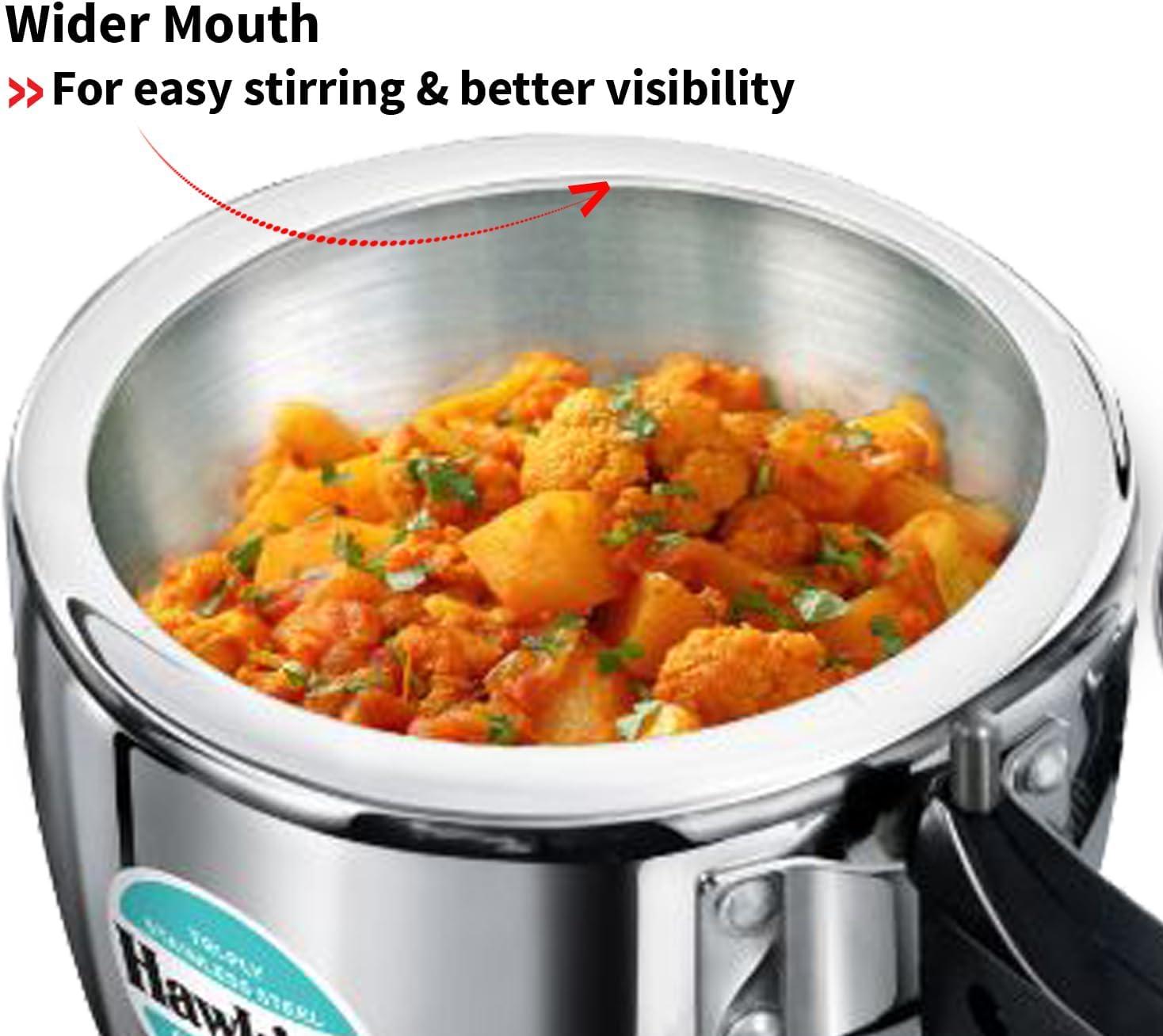 image:imageHawkins 35 Litre Triply Stainless Steel Pressure Cooker Inner Lid Cooker Silver HSST3526 Quarts