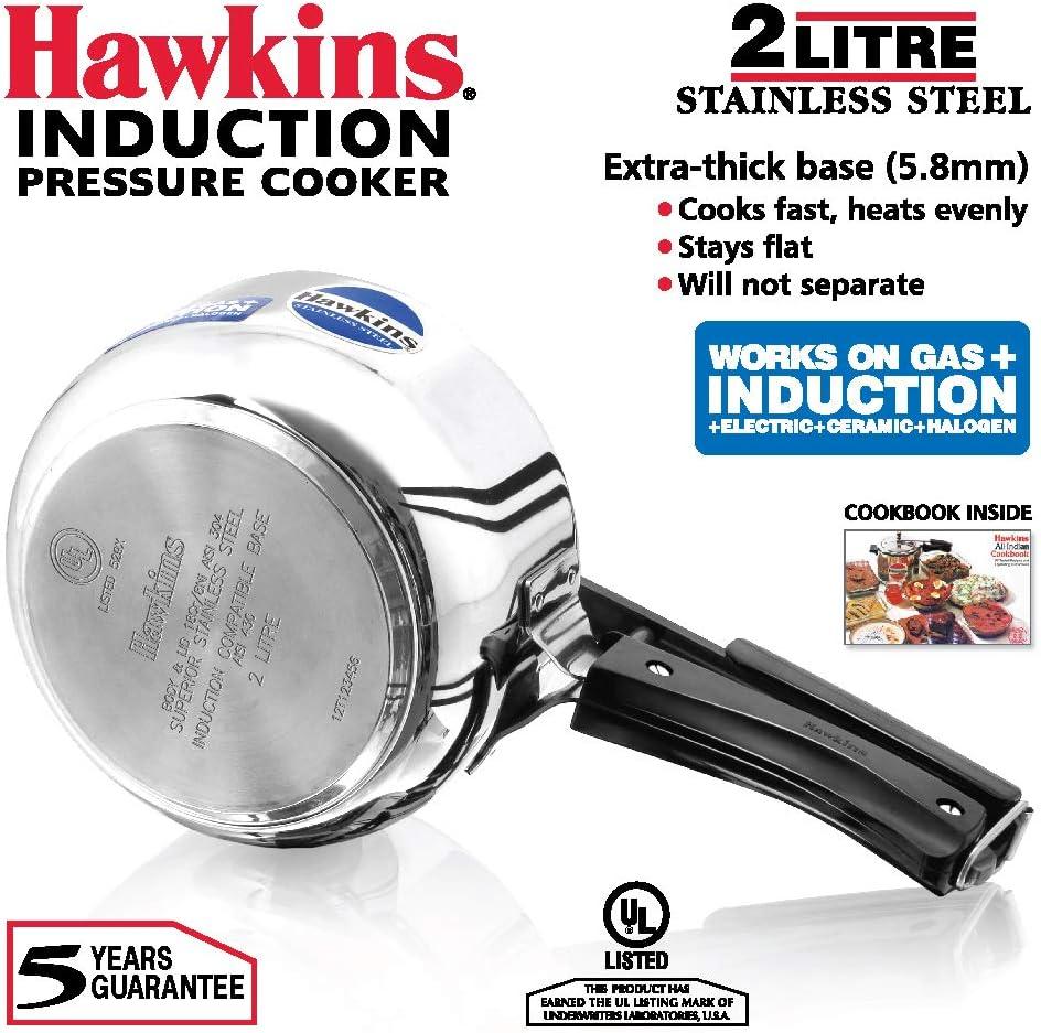 image:imageHawkins 4 Litre Pressure Cooker Stainless Steel Inner Lid Cooker Induction Cooker Silver Hss40 4 Liter21 Quarts