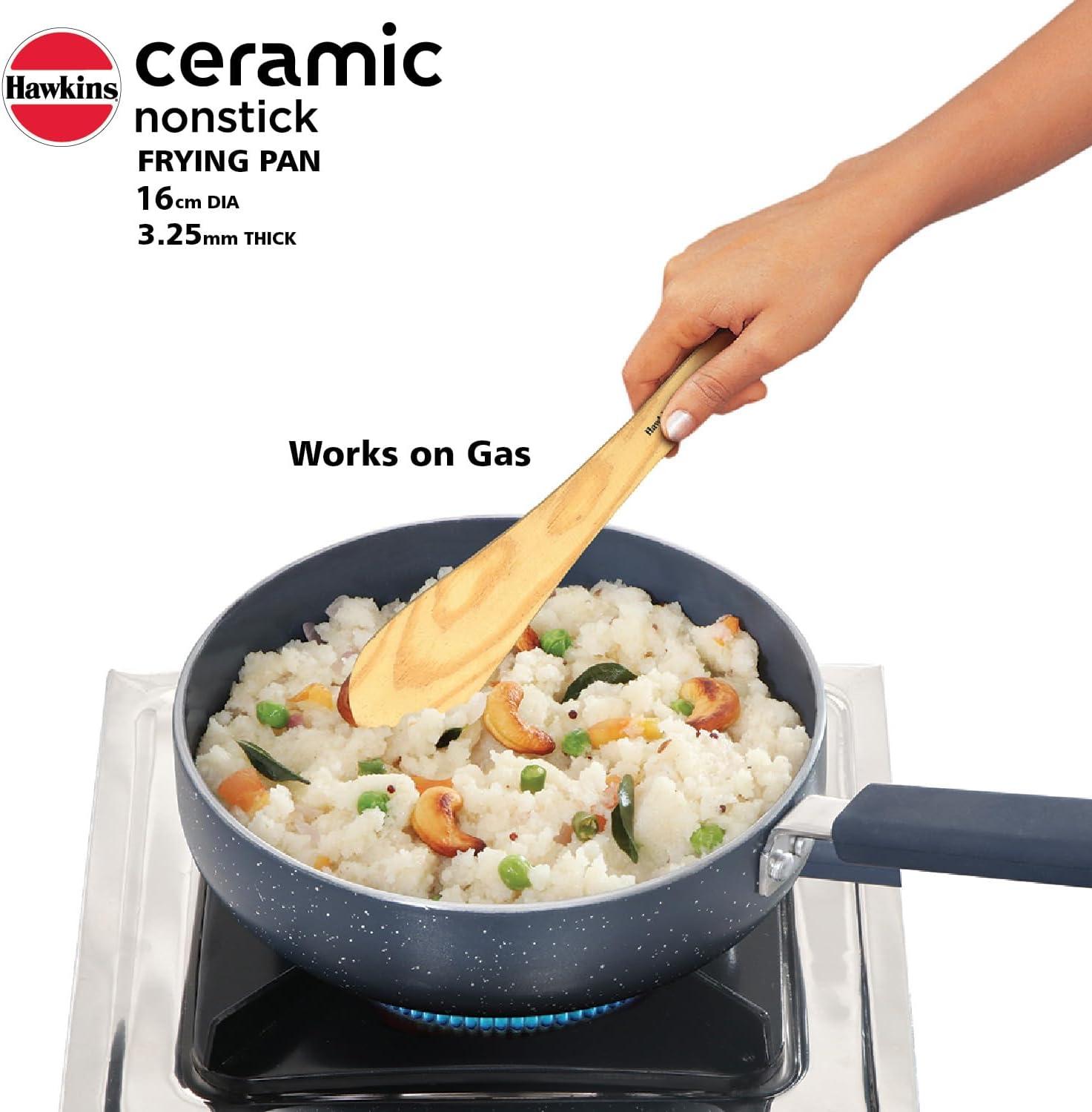 image:imageHawkins Ceramic Nonstick Induction Frying Pan 16 cm Diameter Granite Omlette EggFish Fry Pan Blue ICF16
