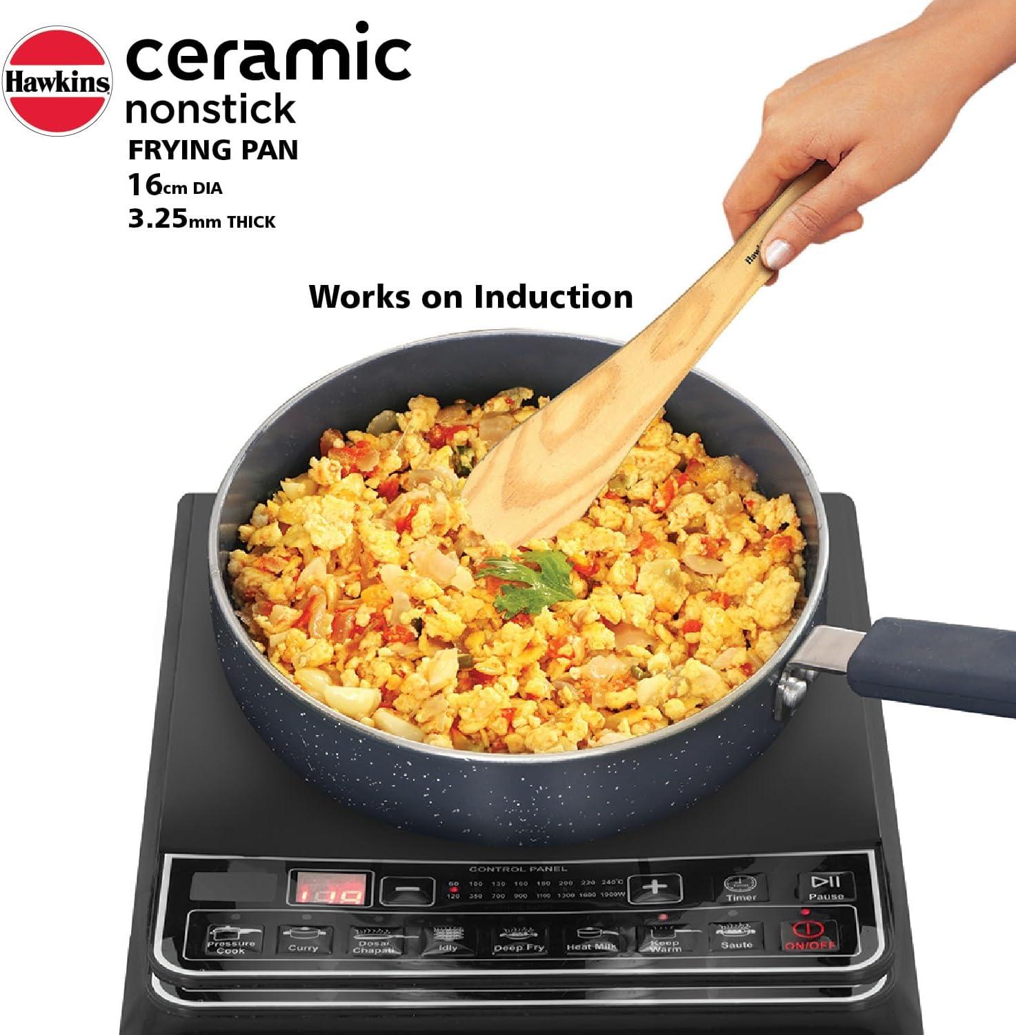 image:imageHawkins Ceramic Nonstick Induction Frying Pan 16 cm Diameter Granite Omlette EggFish Fry Pan Blue ICF16