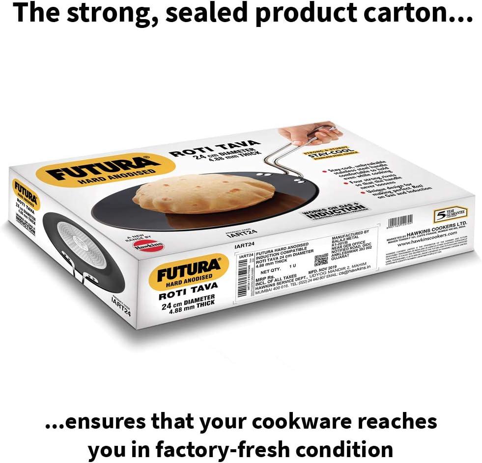 image:imageHawkins Futura 24 cm Roti Tava Hard Anodised Tawa Induction Tawa Black IART24