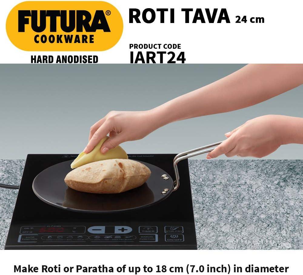 image:imageHawkins Futura 24 cm Roti Tava Hard Anodised Tawa Induction Tawa Black IART24