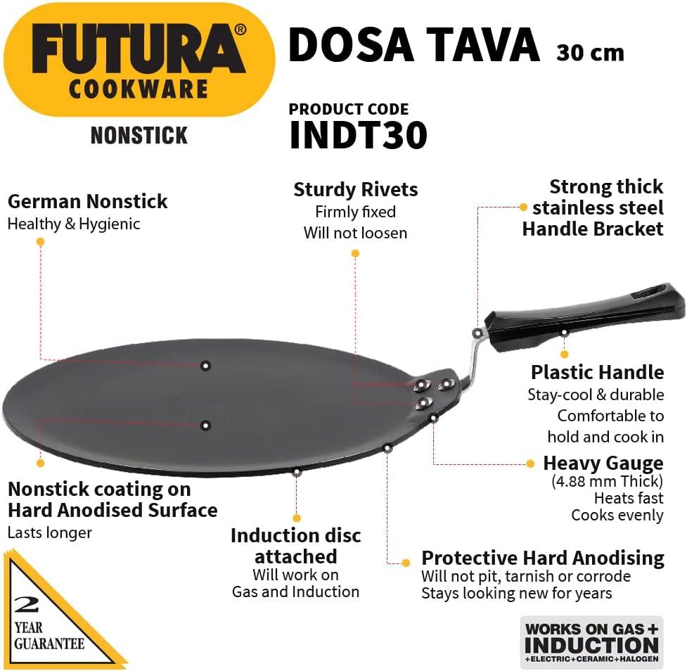 image:imageHawkins Futura 30 cm Nonstick Induction Dosa Tava Black INDT30