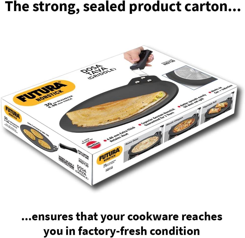 image:imageHawkins Futura 30 cm Nonstick Induction Dosa Tava Black INDT30
