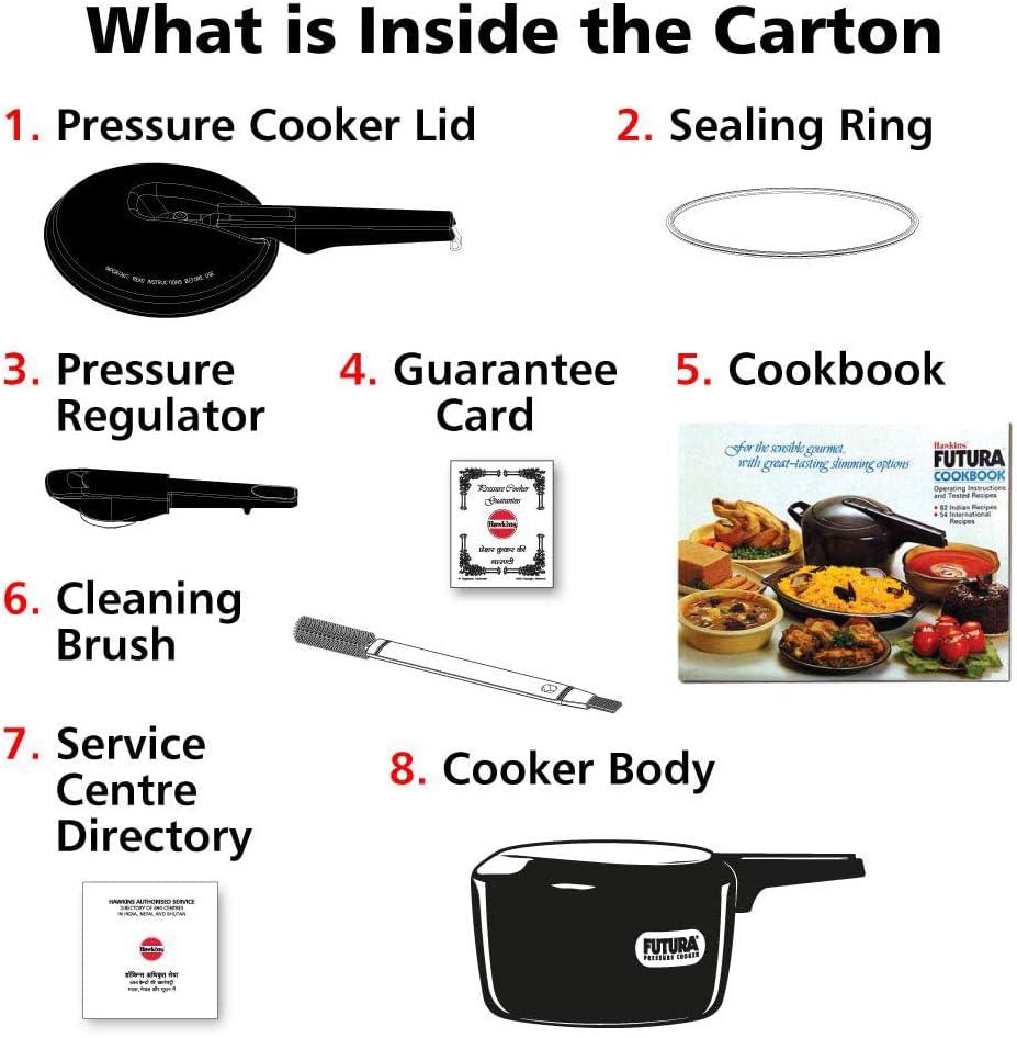 image:imageHawkins Futura 9 Litre Pressure Cooker Hard Anodised Pressure Cooker Big Cooker Black FP9021 Quarts