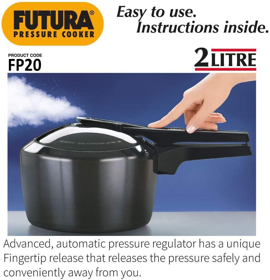 image:imageHawkins Futura 9 Litre Pressure Cooker Hard Anodised Pressure Cooker Big Cooker Black FP9021 Quarts