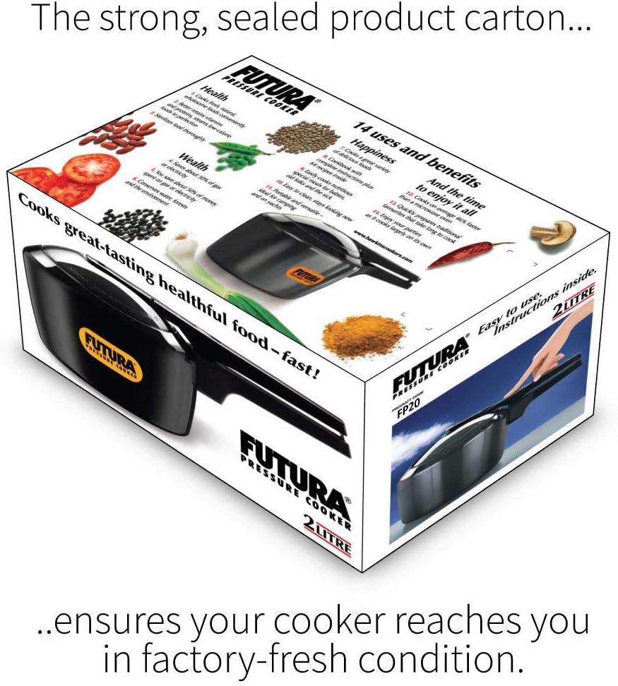 image:imageHawkins Futura 9 Litre Pressure Cooker Hard Anodised Pressure Cooker Big Cooker Black FP9021 Quarts