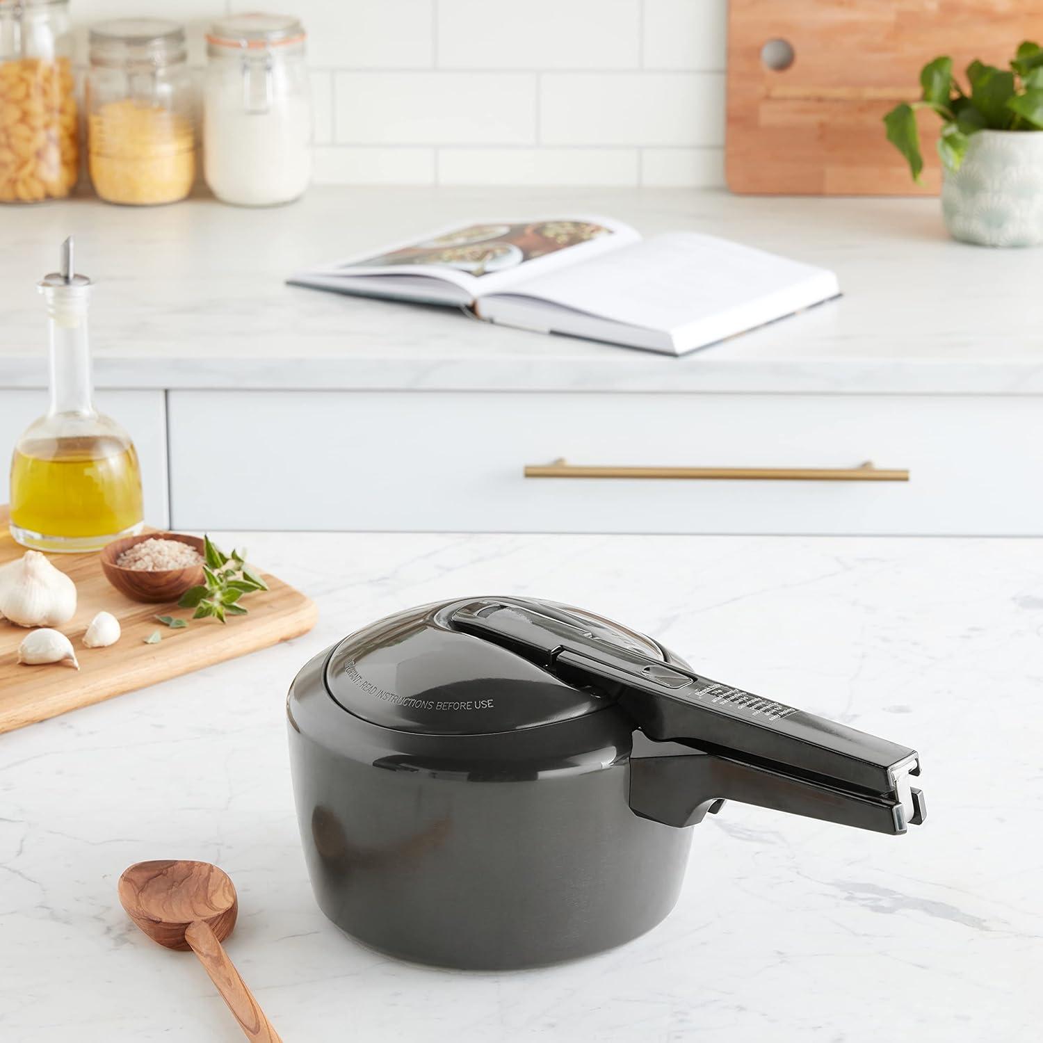 image:imageHawkins Futura 9 Litre Pressure Cooker Hard Anodised Pressure Cooker Big Cooker Black FP9032 Quarts