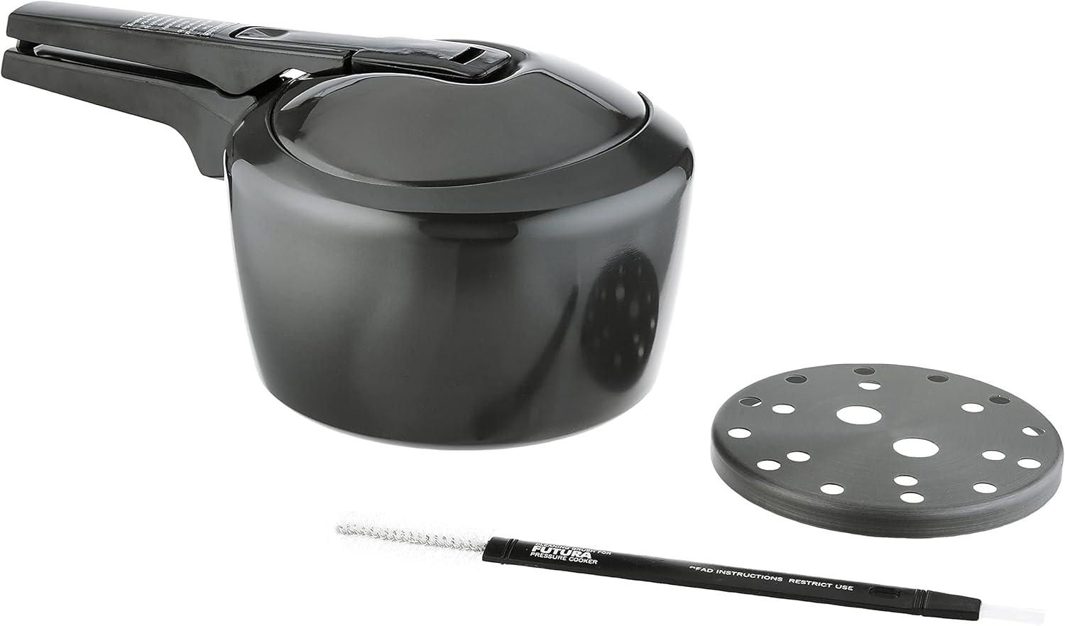 image:imageHawkins Futura 9 Litre Pressure Cooker Hard Anodised Pressure Cooker Big Cooker Black FP9032 Quarts