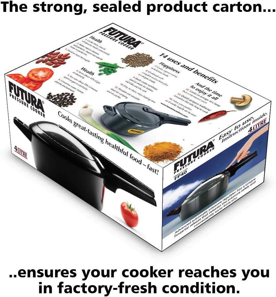 image:imageHawkins Futura 9 Litre Pressure Cooker Hard Anodised Pressure Cooker Big Cooker Black FP9042 Quarts