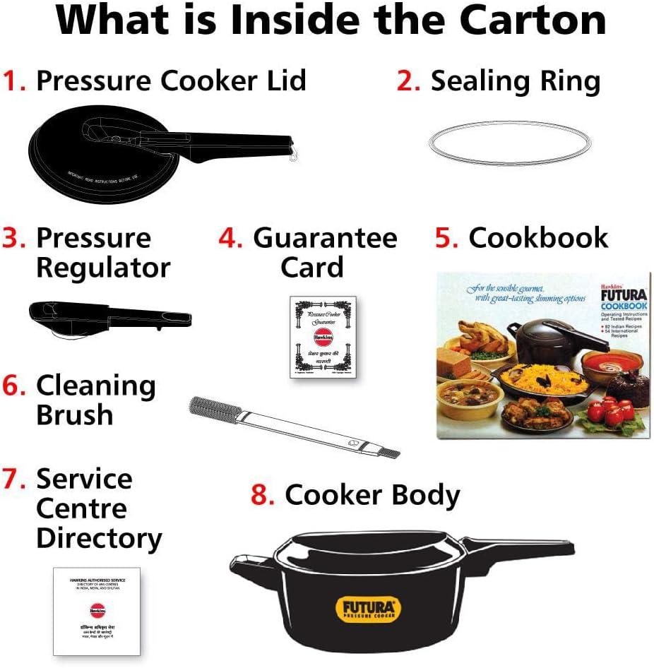 image:imageHawkins Futura 9 Litre Pressure Cooker Hard Anodised Pressure Cooker Big Cooker Black FP9042 Quarts