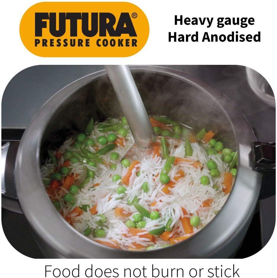 image:imageHawkins Futura 9 Litre Pressure Cooker Hard Anodised Pressure Cooker Big Cooker Black FP9095 Quarts