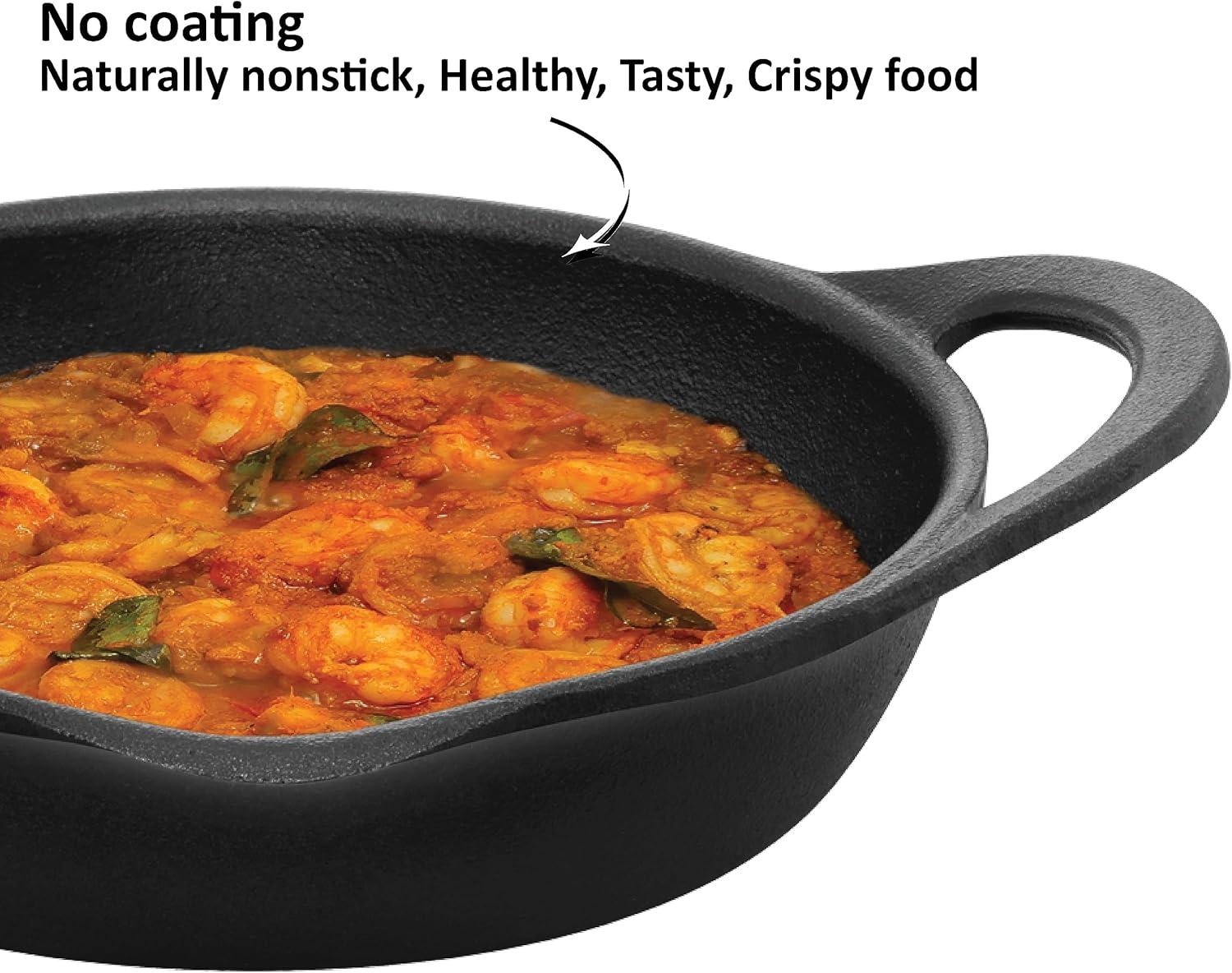 image:imageHawkins Futura Cast Iron Frying Pan 24 cm Diameter Cast Iron Skillet Omlette Pan Iron Frypan CIF24G