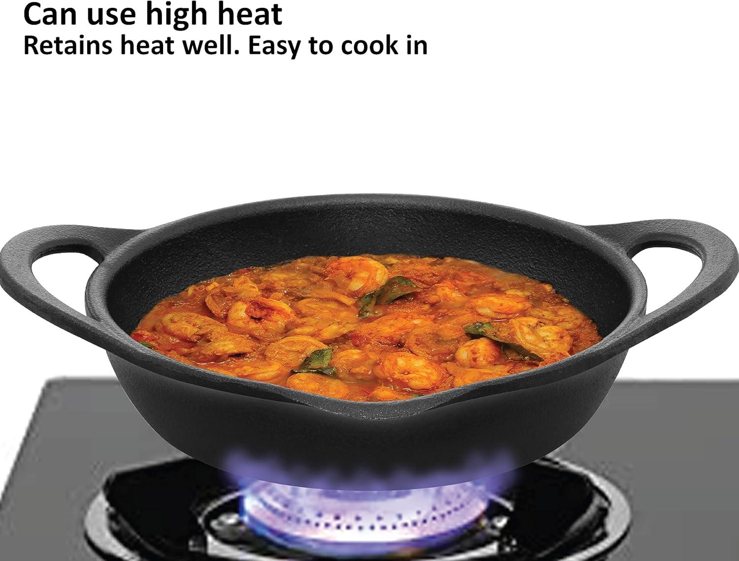 image:imageHawkins Futura Cast Iron Frying Pan 24 cm Diameter Cast Iron Skillet Omlette Pan Iron Frypan CIF24G