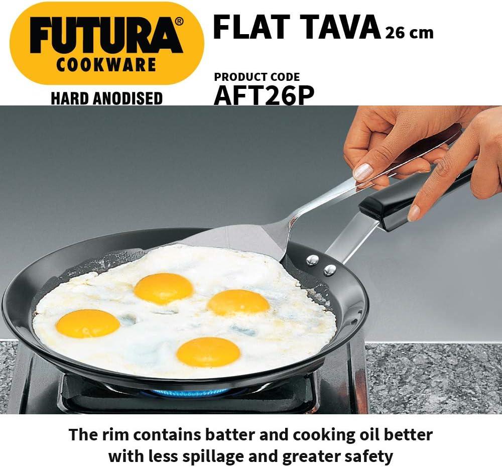 image:imageHawkins Futura Hard Anodised Flat Tava 22 cm 406 mm Black10inch Plastic Handle