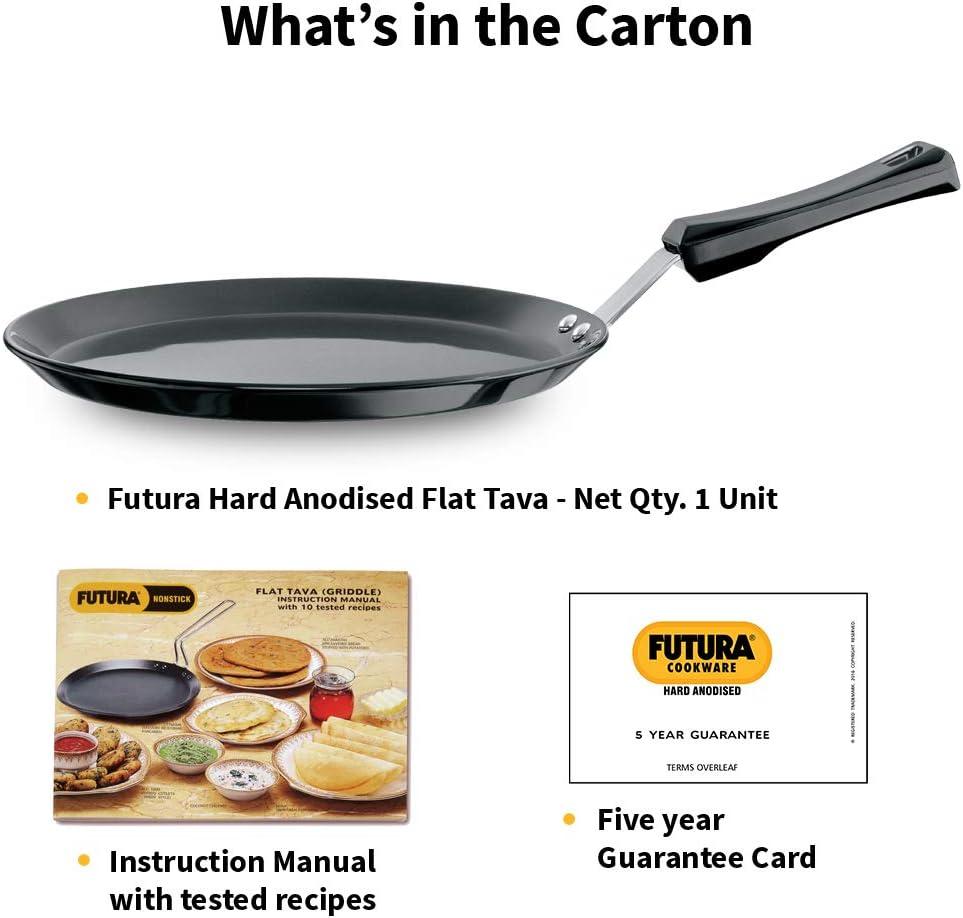 image:imageHawkins Futura Hard Anodised Flat Tava 22 cm 406 mm Black10inch Plastic Handle