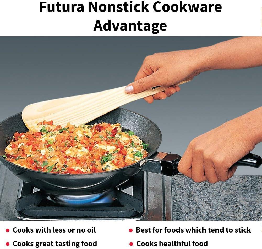 image:imageHawkins Futura Nonstick DeepFry Pan StirFry Pan 2 L 26 cm 325 mm with SS Lid Black2 Liter Glass Lid