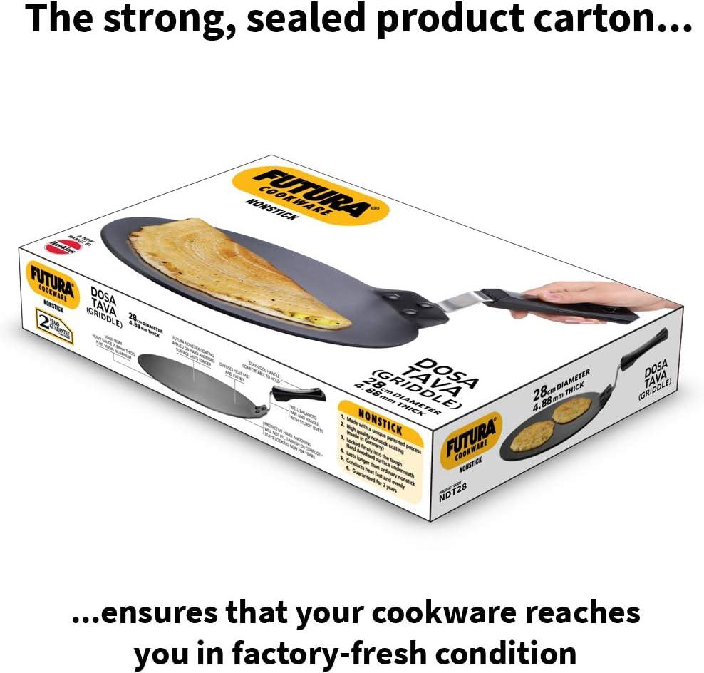 image:imageHawkins Futura Nonstick Dosa Tava Diameter 33 cm 13 inch Thickness 488 mm Black NDT3311inch