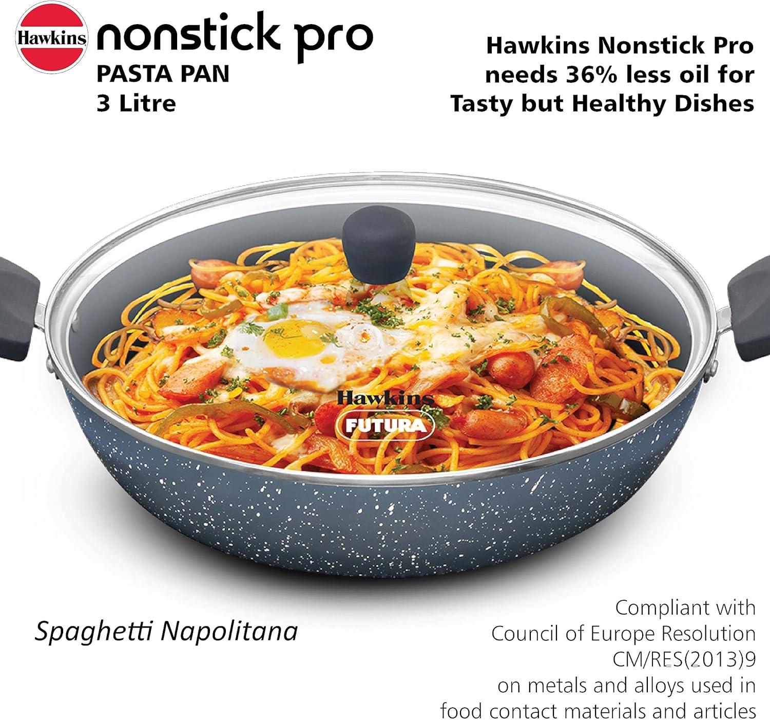image:imageHawkins Nonstick Induction Pasta Pan 26 cm Diameter Granite Fry Pan Blue ICP26G
