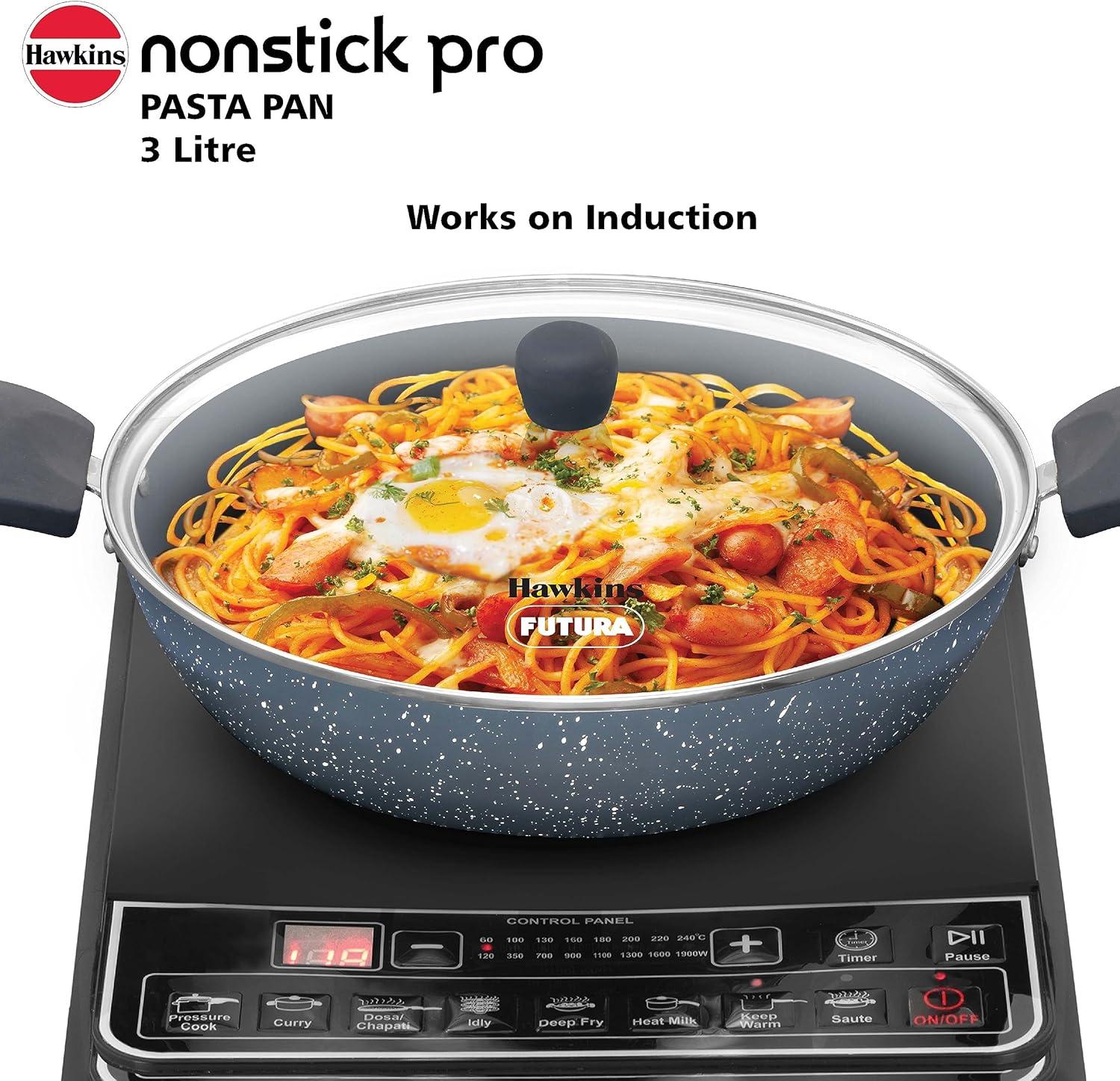 image:imageHawkins Nonstick Induction Pasta Pan 26 cm Diameter Granite Fry Pan Blue ICP26G