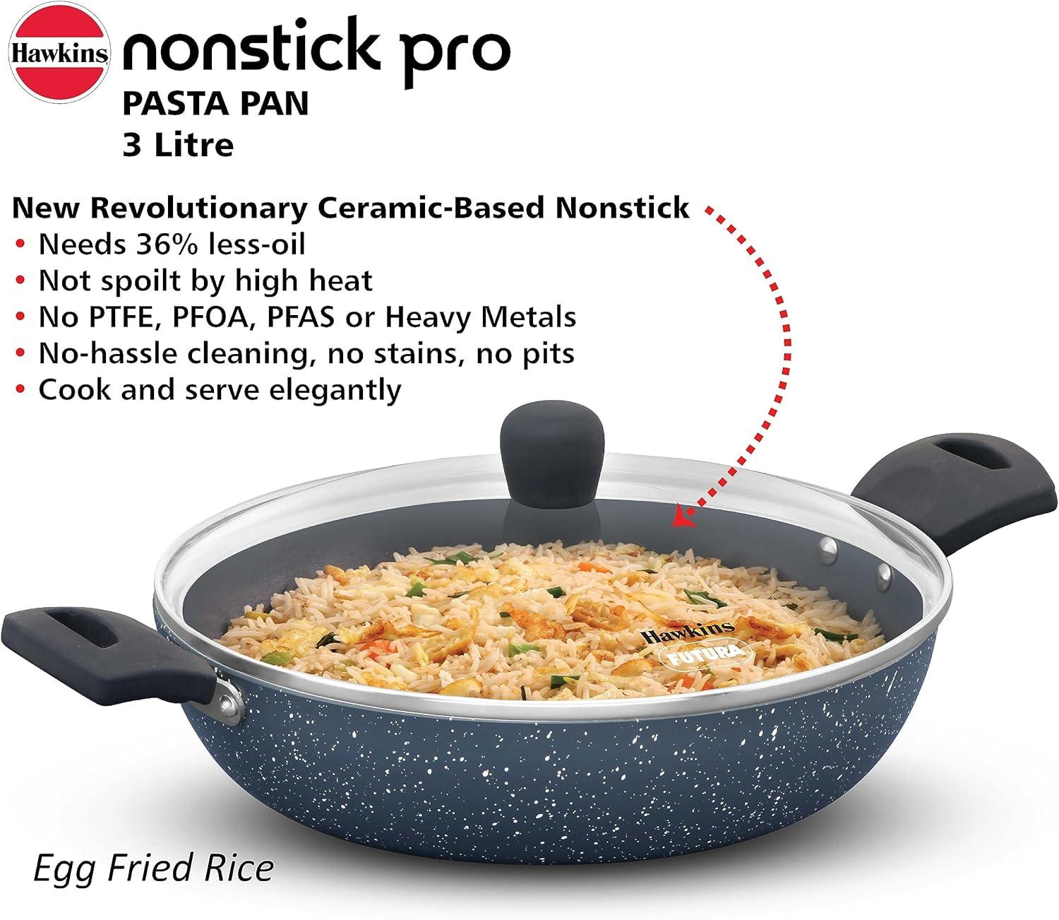 image:imageHawkins Nonstick Induction Pasta Pan 26 cm Diameter Granite Fry Pan Blue ICP26G