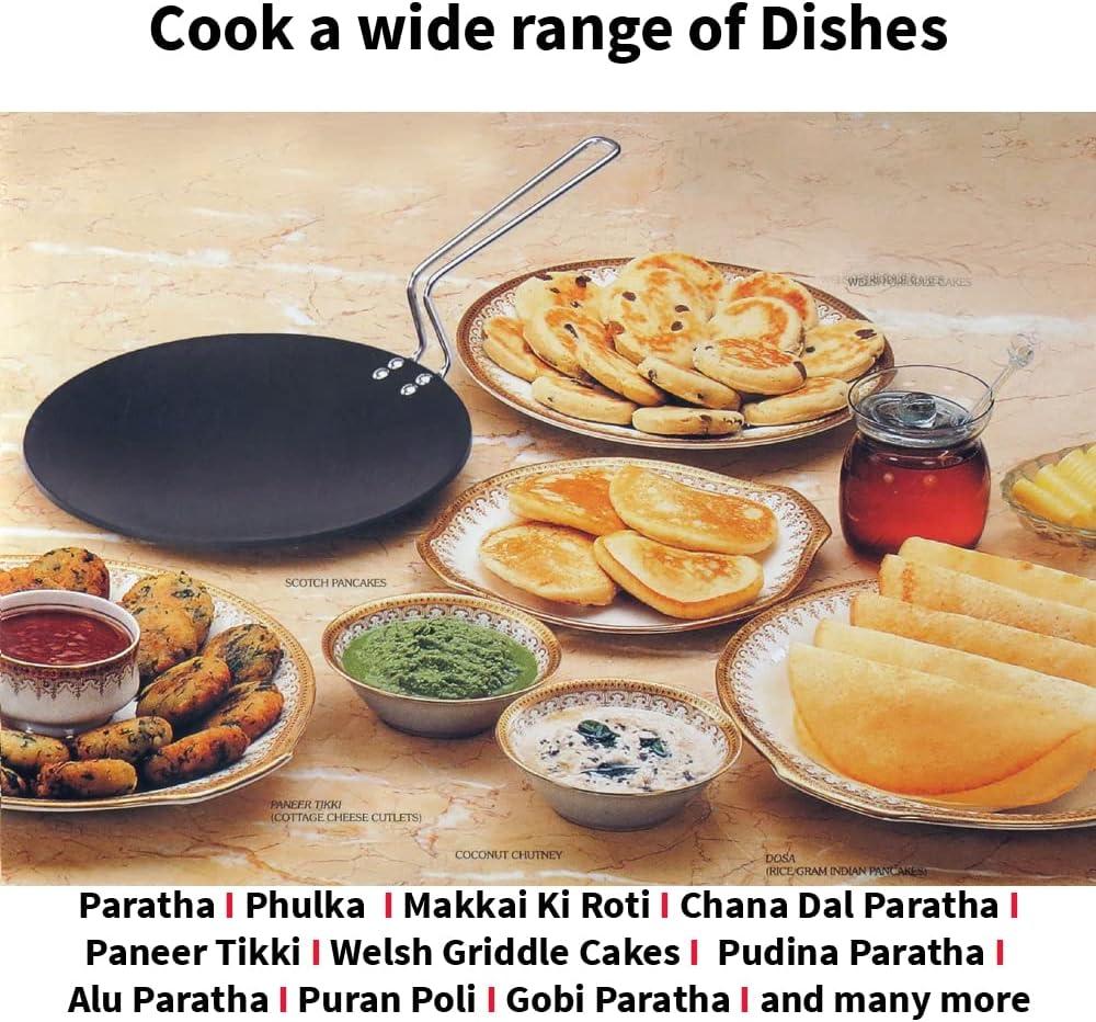 image:imageHawkins Q50 Futura NonStick Concave Tava Griddle 10 in 488 with Steel Handle