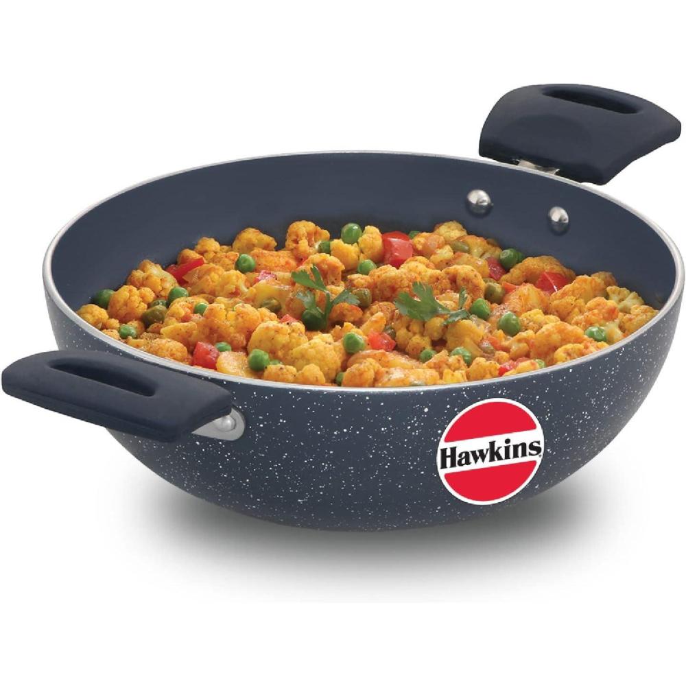 image:imageHAWKINS Ceramic Nonstick 25 Litre Deep Kadhai Induction Deep Fry Pan Granite Kadai ICK25