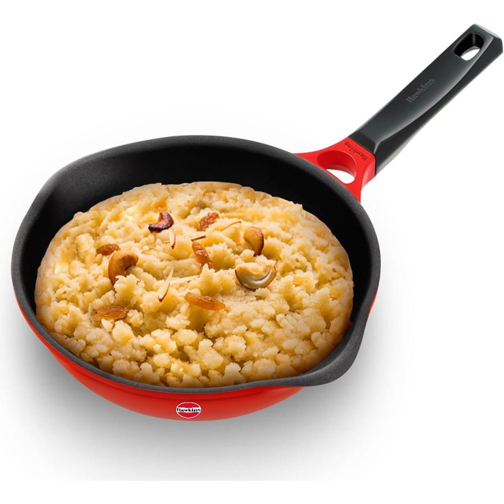 image:imageHawkins 20 cm Frying Pan Die Cast Non Stick Fry Pan Ceramic Coated Pan Induction Fry Pan Small Frying Pan Red IDCF20