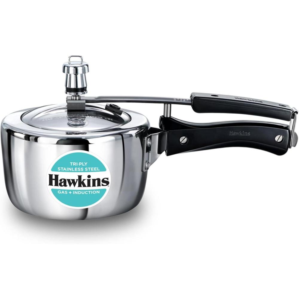 image:imageHawkins 35 Litre Triply Stainless Steel Pressure Cooker Inner Lid Cooker Silver HSST3516 Quarts