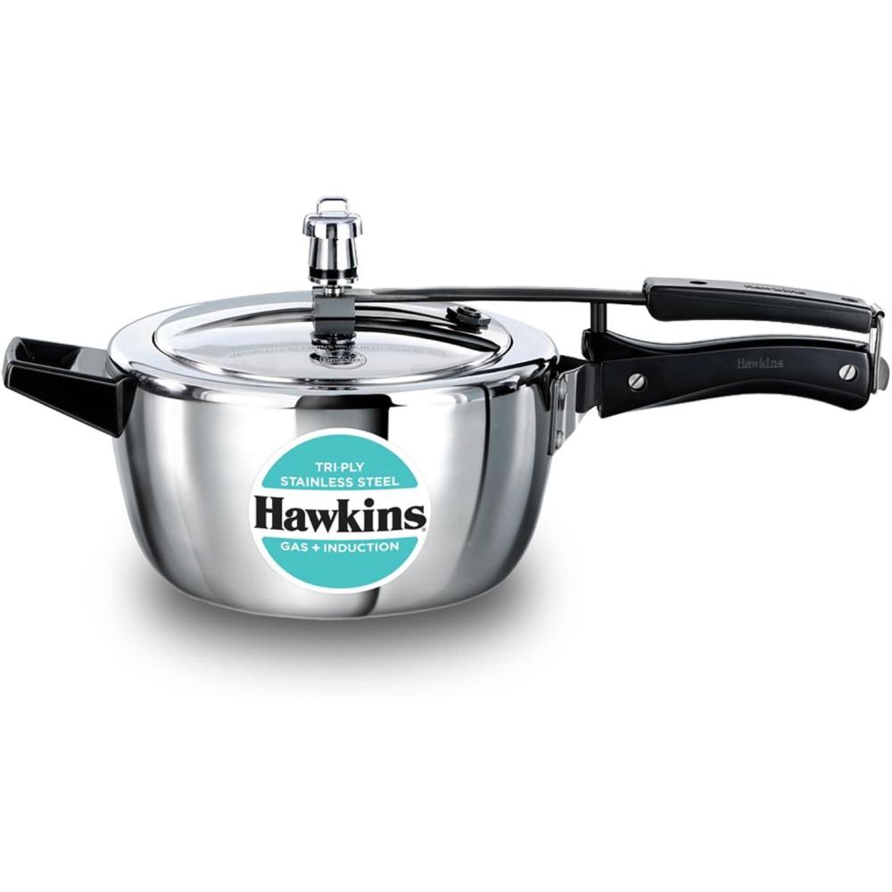 image:imageHawkins 35 Litre Triply Stainless Steel Pressure Cooker Inner Lid Cooker Silver HSST3537 Quarts