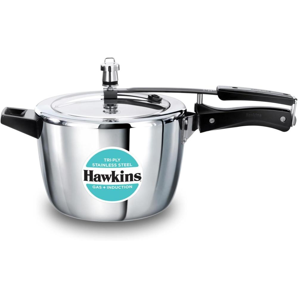 image:imageHawkins 35 Litre Triply Stainless Steel Pressure Cooker Inner Lid Cooker Silver HSST3548 Quarts