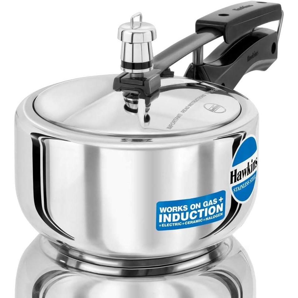 image:imageHawkins 4 Litre Pressure Cooker Stainless Steel Inner Lid Cooker Induction Cooker Silver Hss40 4 Liter21 Quarts