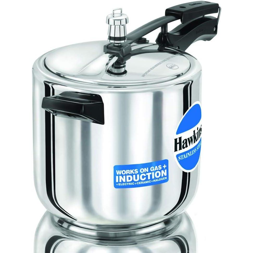 image:imageHawkins 4 Litre Pressure Cooker Stainless Steel Inner Lid Cooker Induction Cooker Silver Hss40 4 Liter63 Quarts