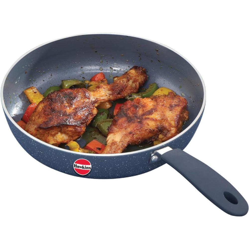image:imageHawkins Ceramic Nonstick Frying Pan 23 cm Diameter Induction Fry Pan Granite Omlette Egg Pan Fish Pan Blue ICF23